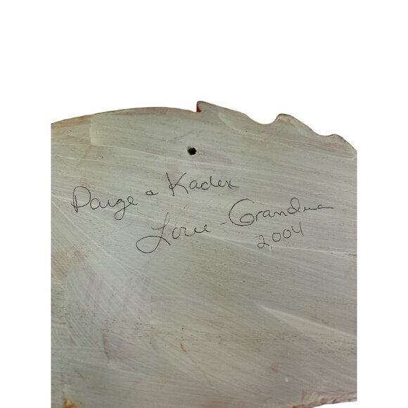 Fish Wall Art Wood Handmade 3D Eye Striped Pink Orange Kitschy Fishing Decor - Picture 8 of 8